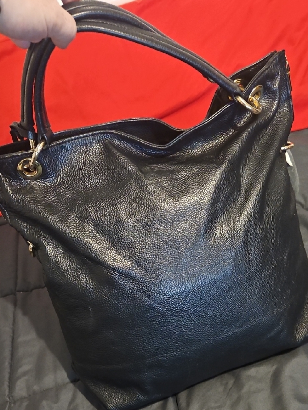 Prada Vitello Daino Extra Large Pebbled Leather Tote Bag - Picture 5 of 14